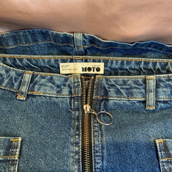 Denim zip up mini skirt - Picture 5 of 5